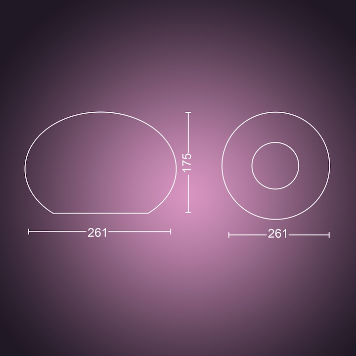 Actual product image Philips Hue Flourish table light (806 lm, E27)