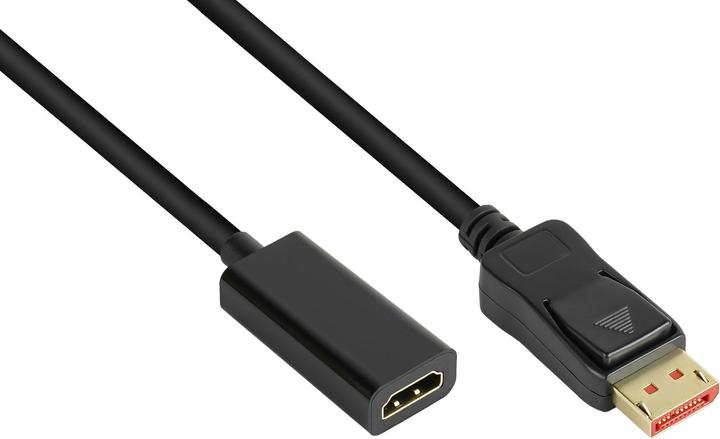 Actual product image Good Connections Adapter DisplayPort 1.4 male to HDMI 2.0b female, 4K @60Hz, gold-plated contacts, approx. 20cm (HDMI, 20 cm)
