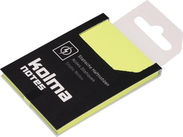 Image du produit Kolma Notes adhésives A8 statiques jaunes (52 x 74 mm)