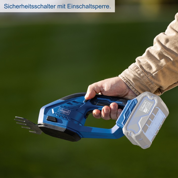Productafbeelding Scheppach C-HTGS200-X accugras- en buxusschaar (bouwmarkt) (Draadloze heggenschaar)