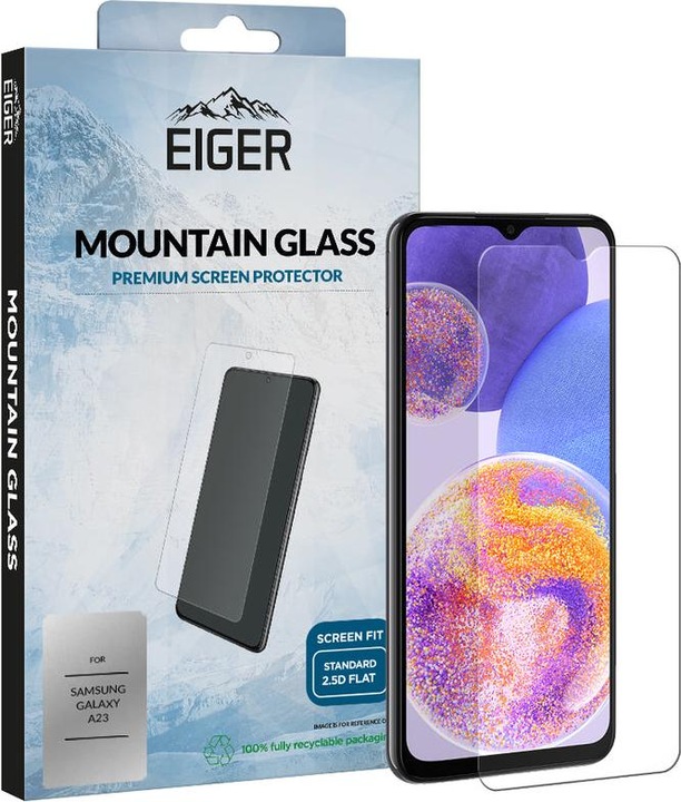 Actual product image Eiger Mountain Glass (1 Piece, Samsung Galaxy A23 5G)