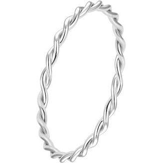 Beneto, Ring, Minimalist silver twisted ring AGG315L - Circuit: 50 mm, (50)