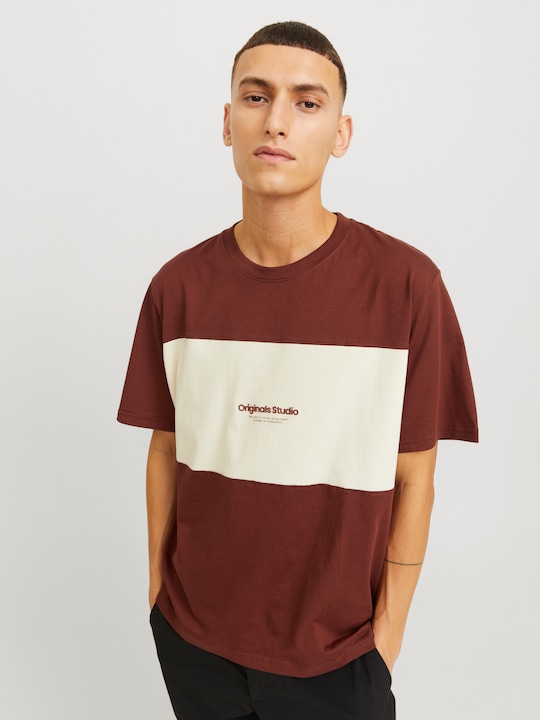 Actual product image Jack & Jones Jorvesterbro Block Tee Ss Crew Styd Aw24 (M)