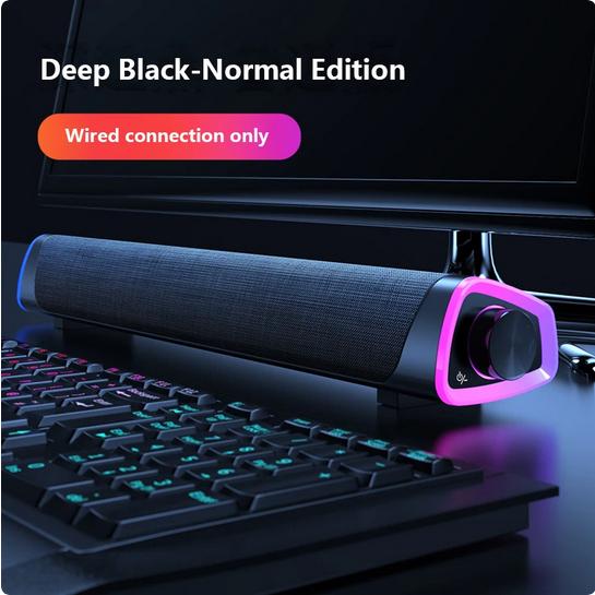 Immagine prodotto PhoneLook Barra Bluetooth V8 elegante e minimalista con illuminazione d'ambiente LED + USB + AUX (Porta USB)