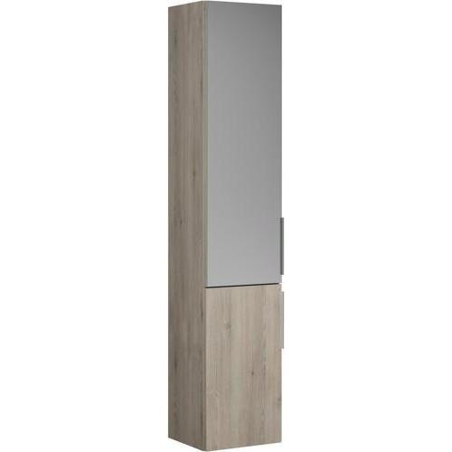 burgbad, Badezimmerschrank, Eqio Hochschrank mit 2 Türen, Türanschlag links, 1 Tür aussen verspiegelt, 1760 x 350 mm