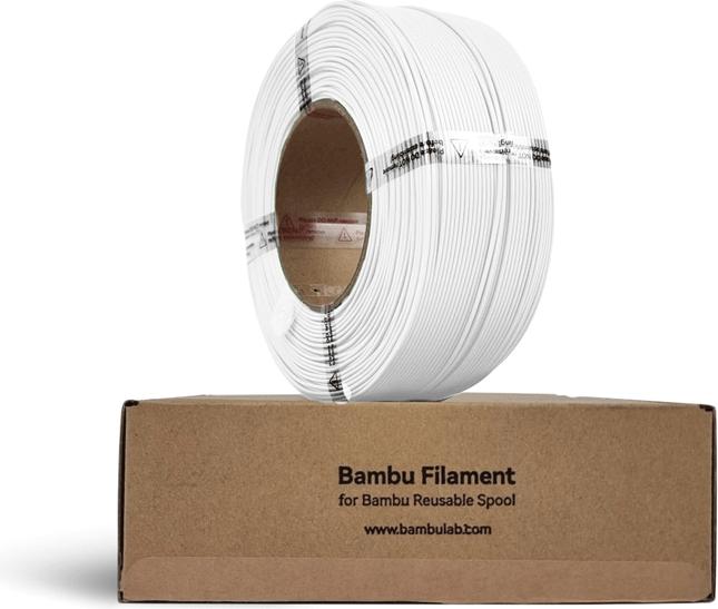 Image du produit Bambu Lab PLA Basic - Refill (PLA, 1.75 mm, 1000 g, Blanc)
