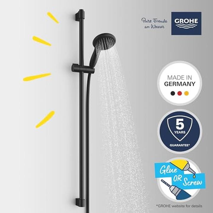 Produktbild Grohe Vitalio Start 110 QuickFix Brausestangenset, kleben oder bohren, wassersparend, 2 Strahlarten, matts