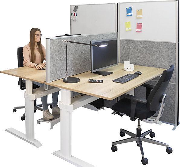 Actual product image Maul Acoustic partition MAULconnecto 9603095 dark grey, white 100.0 x 182.0 cm (100 x 182 cm)