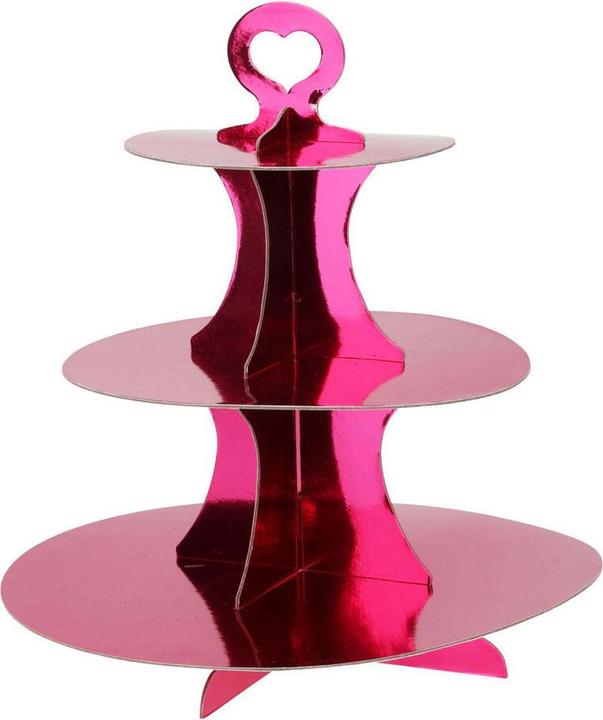 Etagere in cartone, 3 strati, rosa