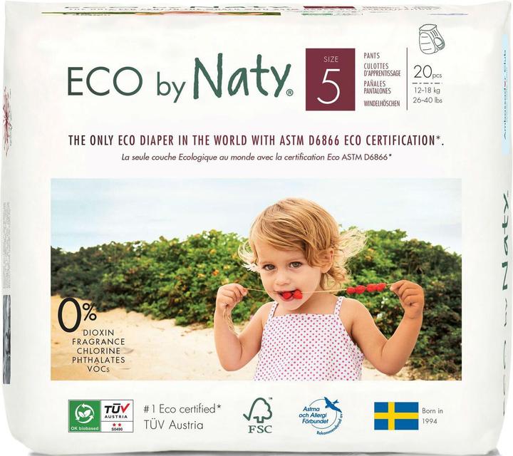 Actual product image Naty Organic diaper panties (Size 5, Pack, 20 Piece)