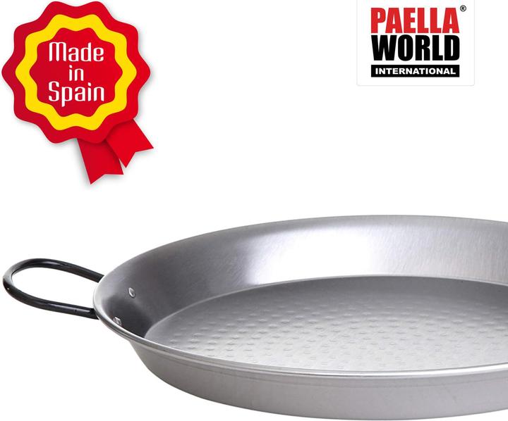 Produktbild All'Grill Paella-Pfanne Stahl poliert Ø 80 cm mit 4 Griffen (80 cm, Paella Pfanne, Stahl)
