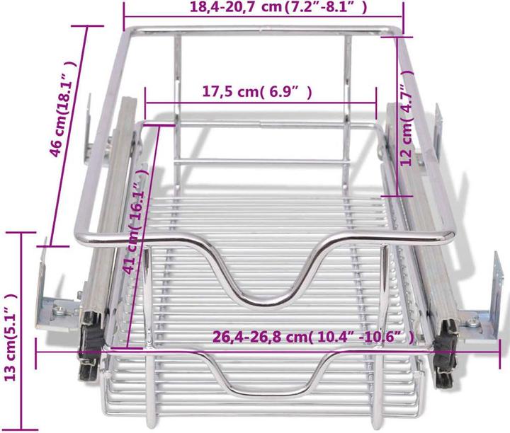 Actual product image vidaXL Aldare (2 x, 27 x 46 x 13 cm)