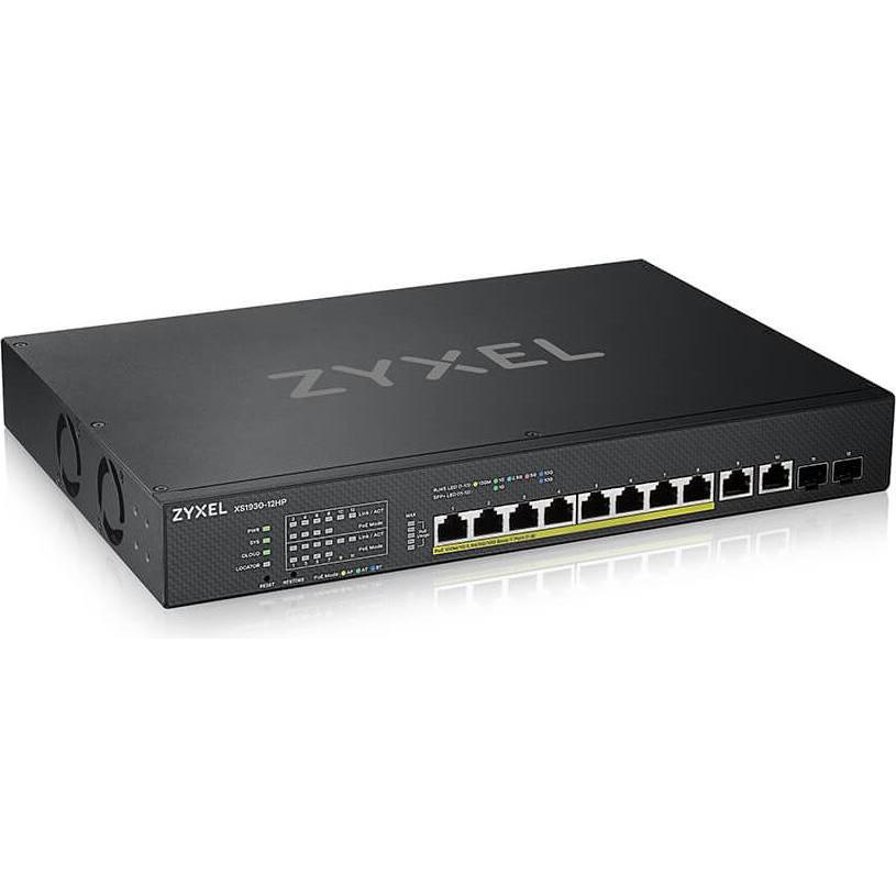 Zyxel XS1930-12HP 8-PORT MULTI-GIGAB (12 Ports), Netzwerk Switch, Schwarz