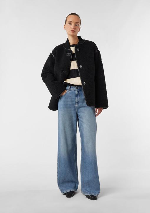 Produktbild Comma Strickpullover Ringelpullover aus Grobstrick mit dezenten Pailletten (XL)