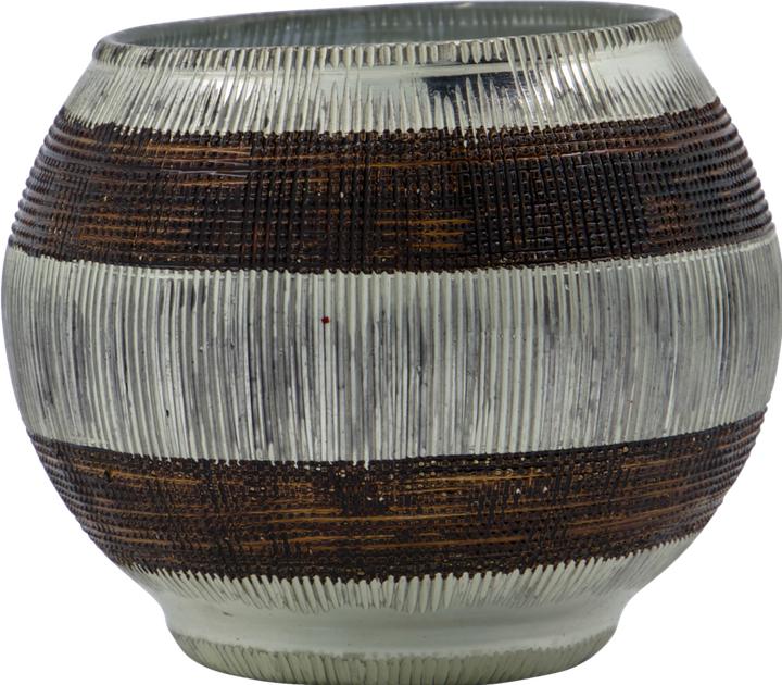 Actual product image House Doctor Tealight holder, HDStripe, Silver finishBrown