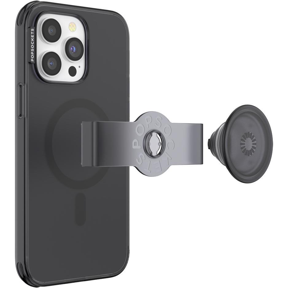 Thumbnail - PopSockets Backcover mit Solid Black (Apple iPhone 14 Pro Max), Smartphone Hülle, Schwarz