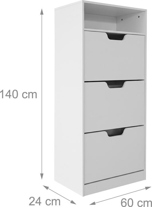 Produktbild Relaxdays Schuhschrank (60 x 24 x 140 cm)