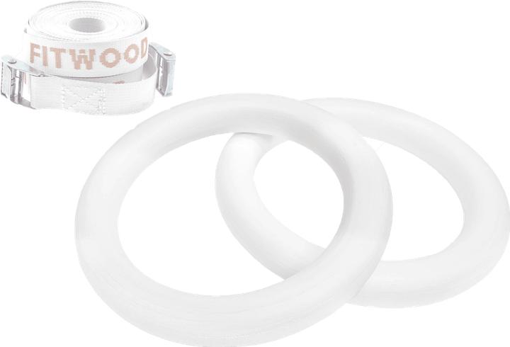 Fitwood ULPU MINI Anelli da Ginnastica Nastri Bianco