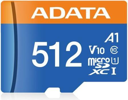 Produktbild Adata Premier 512GB microSDXC (UHS-I U1, Class 10, V10, A1) (512 GB, microSDXC, U1, UHS-I)