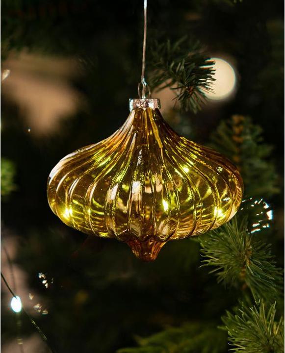 Produktbild Sirius Weihnachtskugel Dina, 5 LEDs, 10 cm, Amber (1 x)
