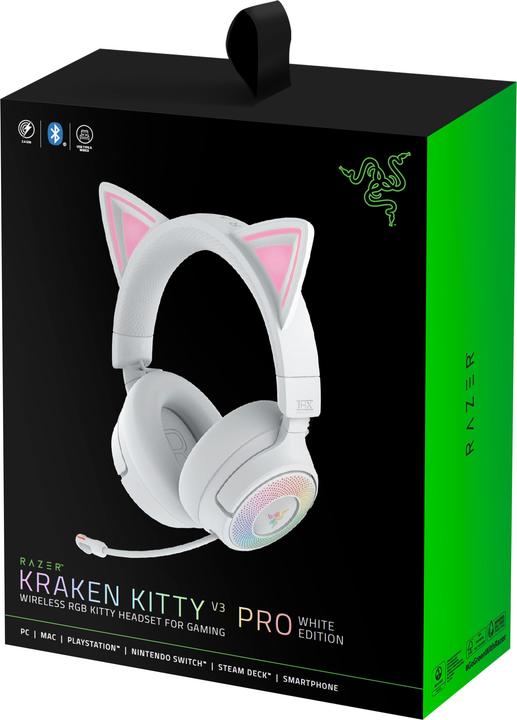 Actual product image Razer Kraken Kitty V3 Pro - White (Wireless)