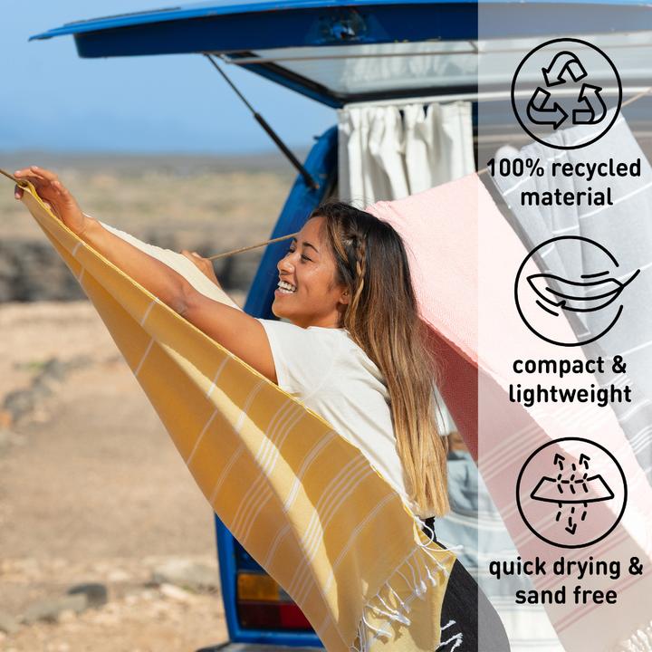 Image du produit Fit-Flip Drap de hammam Coton recyclé (100 x 200 cm)