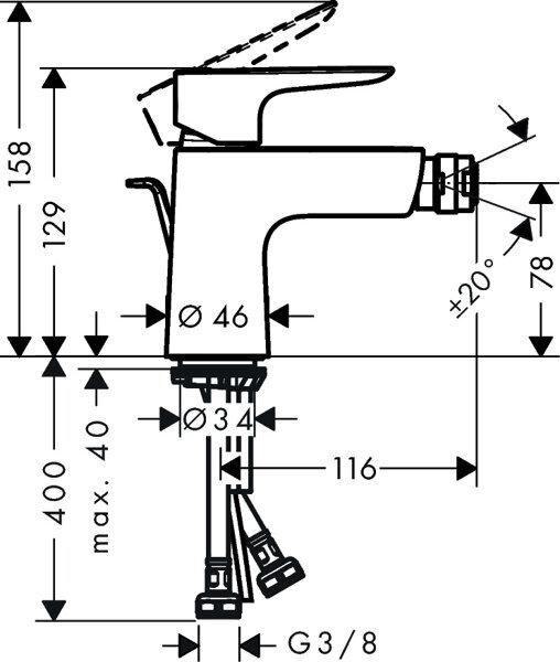 Produktbild hansgrohe Talis E Bidetmischer (brushed bronze)