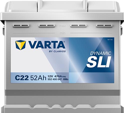 Immagine prodotto Varta Blu dinamico C22 (12 V, 52 Ah, 470 A)