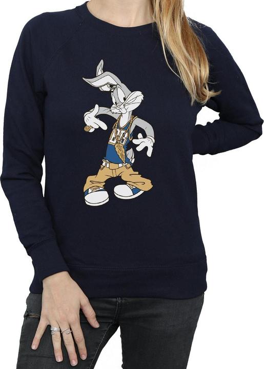 Actual product image Looney Tunes Womens/Ladies Rapper Bugs Bunny Sweatshirt (M)