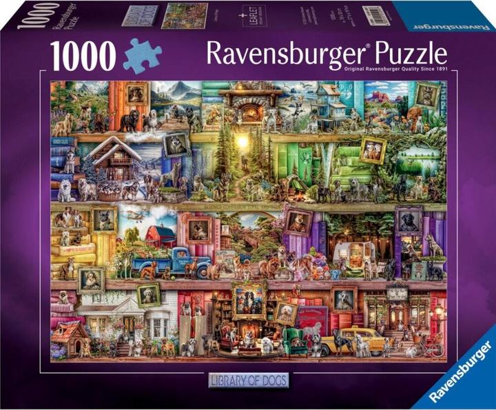 Produktbild Ravensburger Hunde in der Bibliothek (1000 Teile)