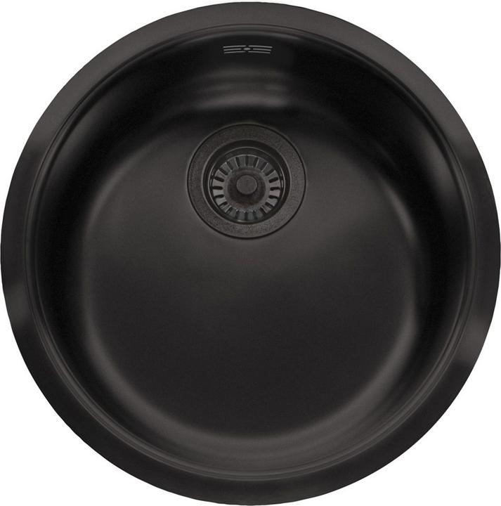 Productafbeelding Reginox Ronde spoelbak, roestvrijstalen spoelbak zwart L18 390 OKG Jet Black ⌀ 44 R34934 (Ingebouwde gootsteen, 44 cm)
