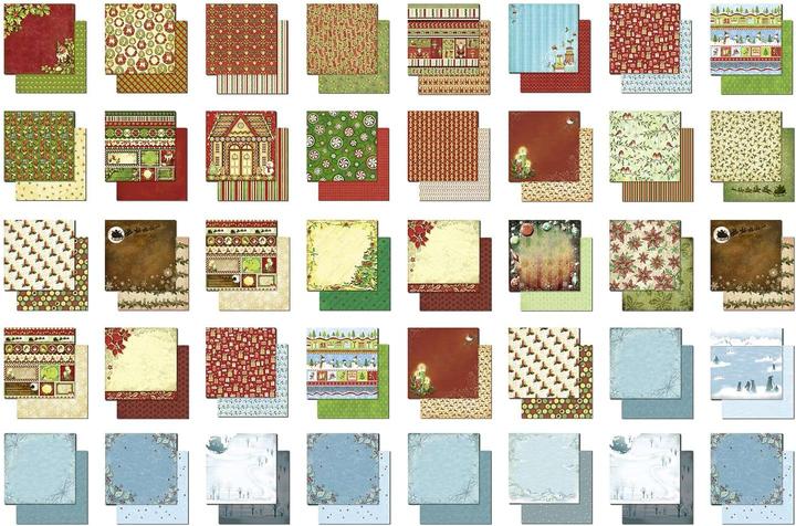 Produktbild Ursus Designpapier X-Mas Glitter,,, Mehrfarbig (190 g/m², 40 x)