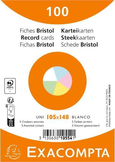 Produktbild Exacompta Karteikarten liniert (148 x 210 mm, 205 g/m², 100 x)