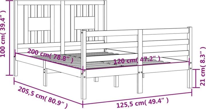 Produktbild vidaXL Charlize (120 x 200 cm)