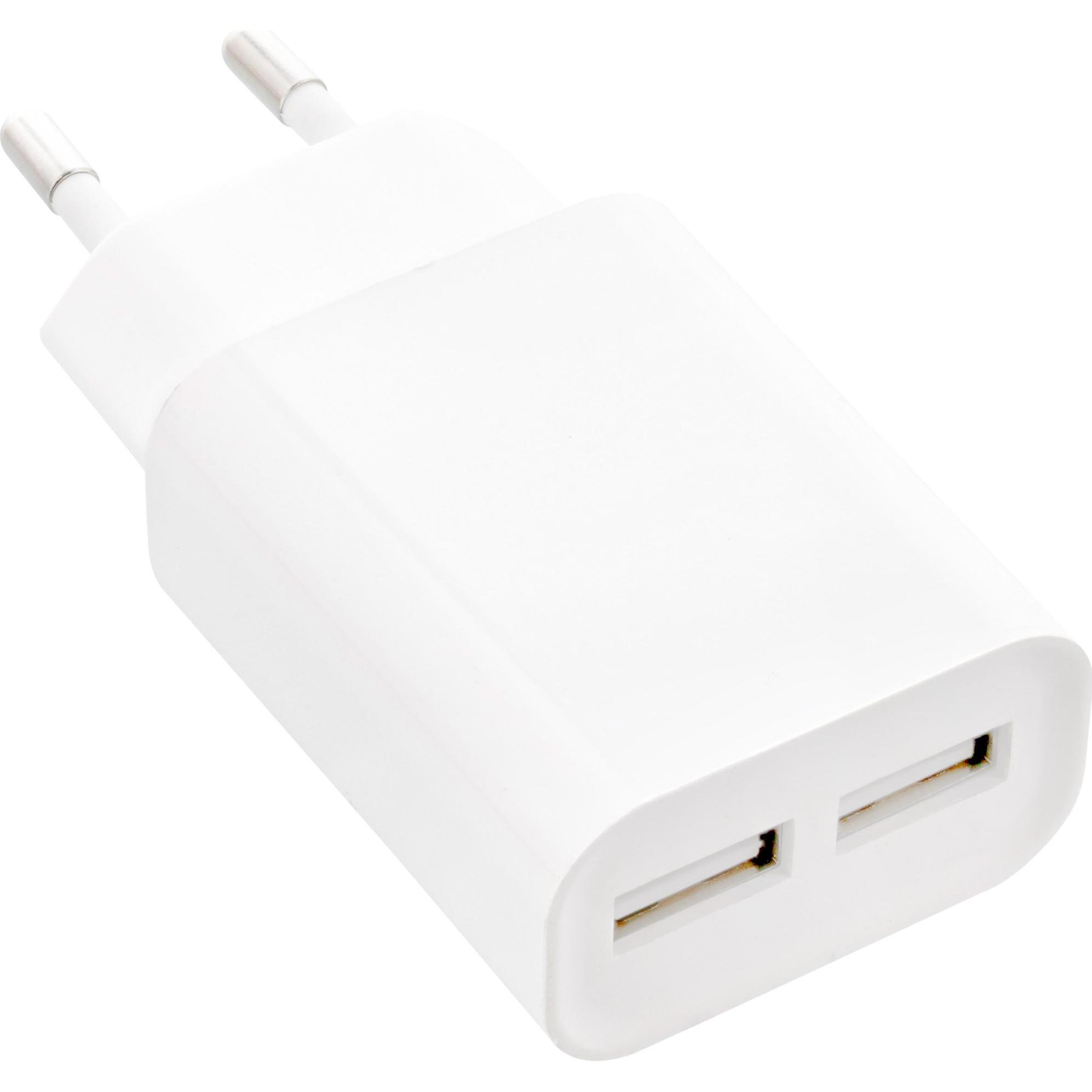 InLine Duo (10 W), Caricatore USB, Bianco