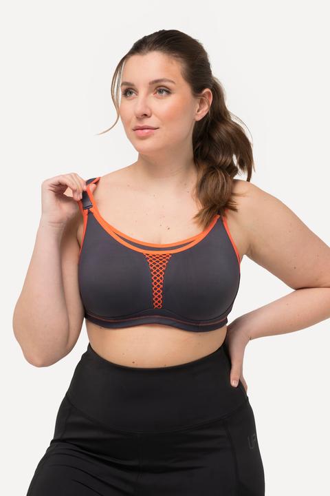 Produktbild Ulla Popken Sport-BH, ohne Bügel, Mikrofaser, Netz-Einsatz, Cup C-D (85 C)