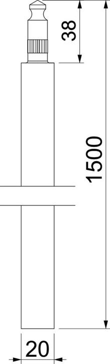 Produktbild OBO Bettermann Staberder 1.5m V4A 219 20 BP V4A5000866 (Widerstand)