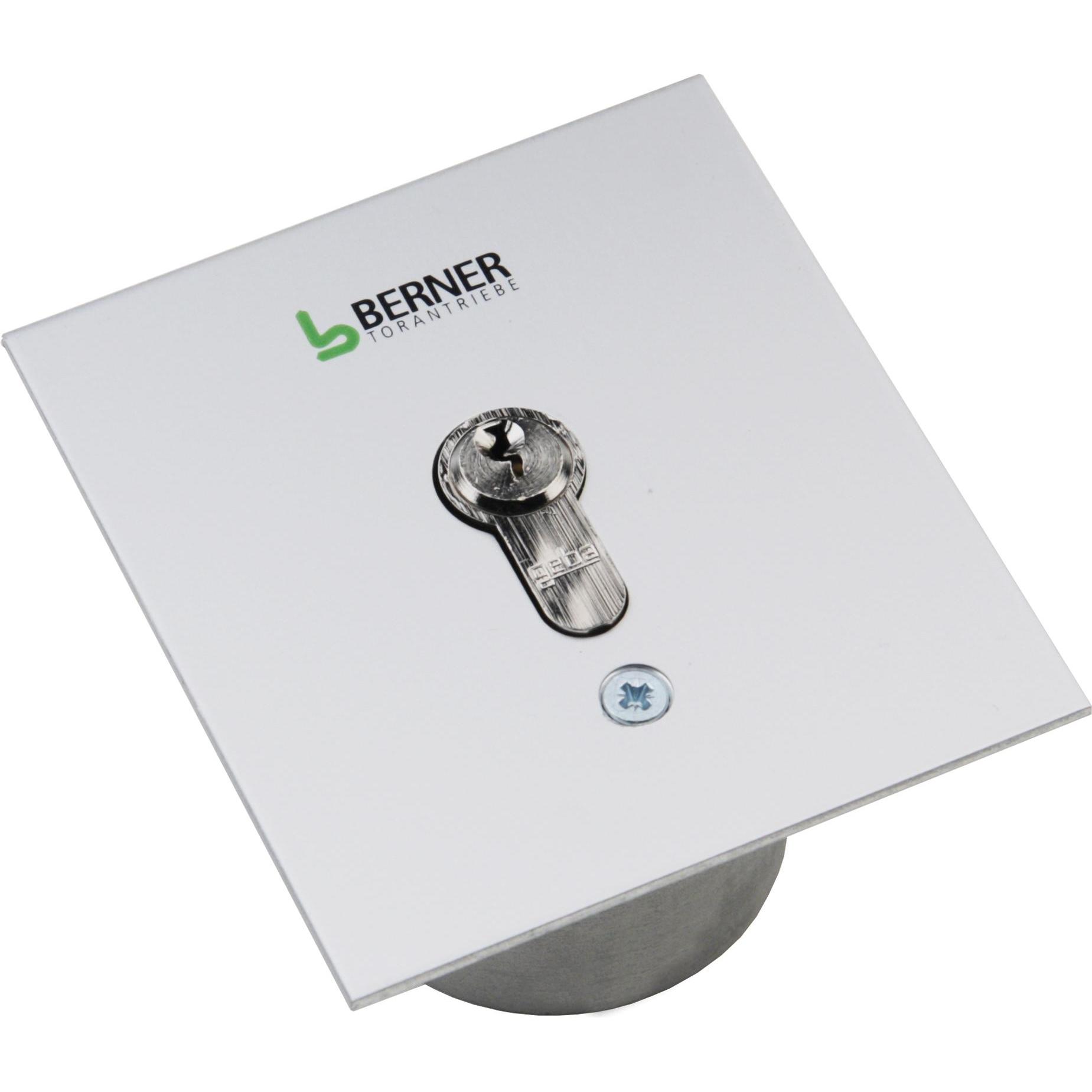 Berner, Interruttore luce, Mini interruttore a chiave da incasso SLÜ24/2 (installazione da incasso, incl. 3 chiavi, 2 contatti