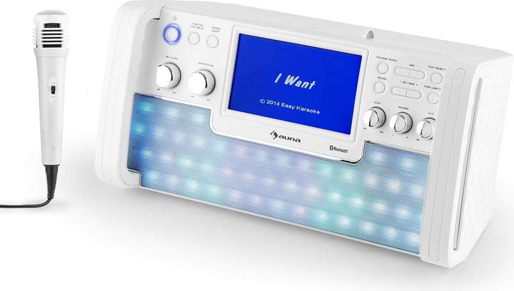 Actual product image Auna Karaoke machine, white
