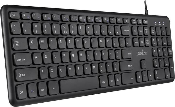Actual product image Perixx PERIBOARD-210 C, DE, wired, quiet keys, black (DE, Cable)