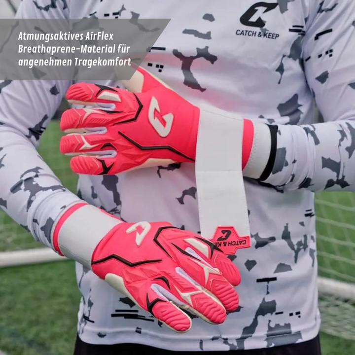 Produktbild Catch & Keep Fussballhandschuhe ViVor Crazy Orange Gr. 9 Torwart Goalie Handschuhe (9)