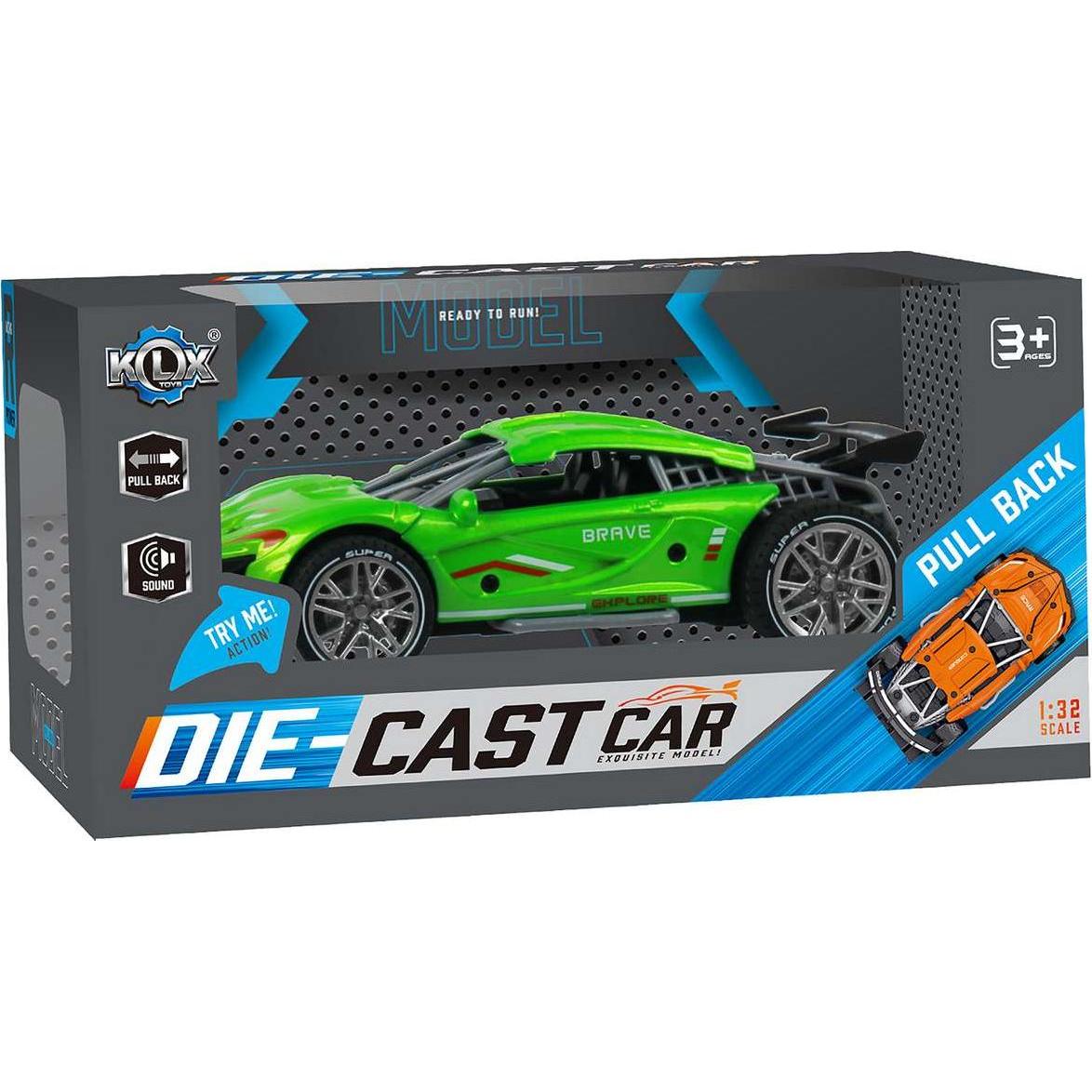 Thumbnail - KLX Toys Pull Back w. Sound - Green (534672)