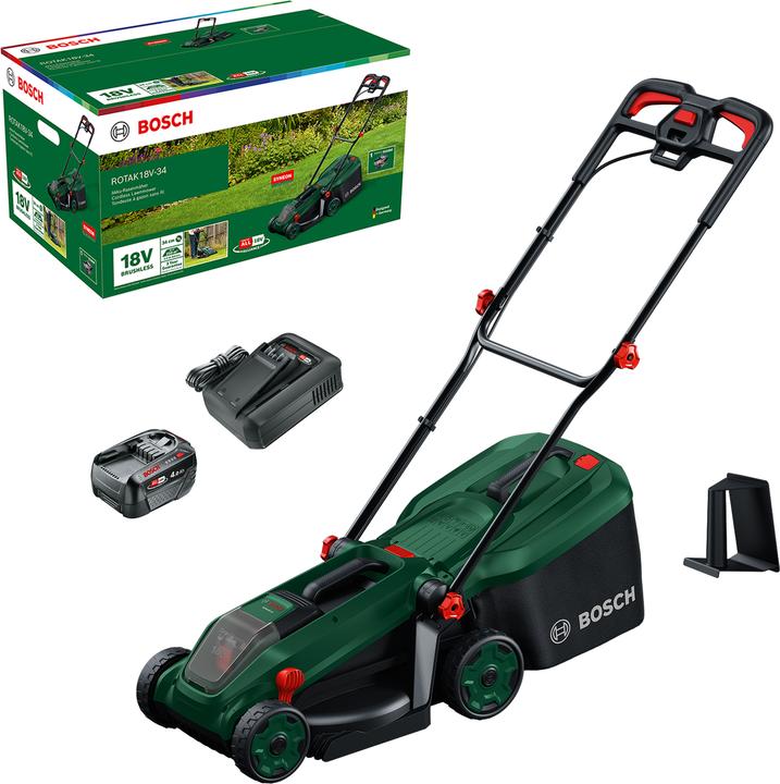 Actual product image Bosch Hausgeräte Rotak 18V-34 Set (Rechargeable battery operated)