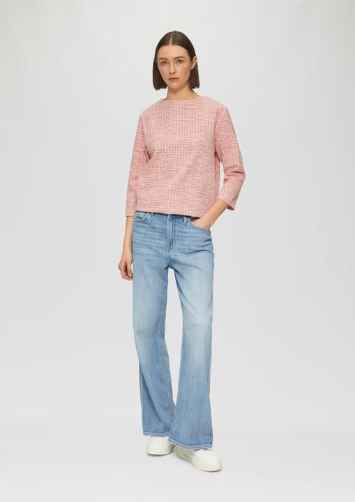 Actual product image S.Oliver Sweatshirt Bouclé-Sweatshirt im Boxy-Fit mit kleinem Stehkragen (40)