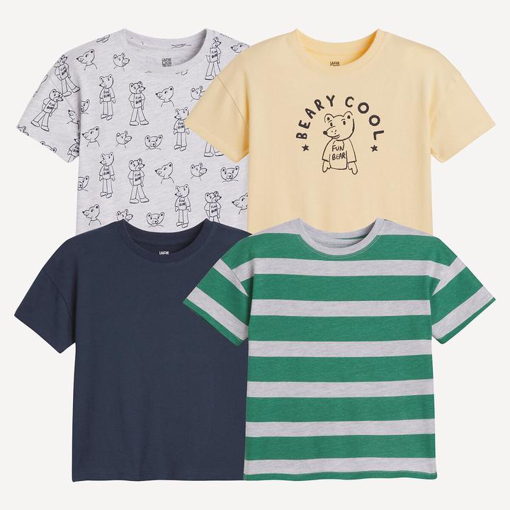 Actual product image La Redoute Collections 4er-Pack T-Shirts mit Bärenprints & Streifen (92)