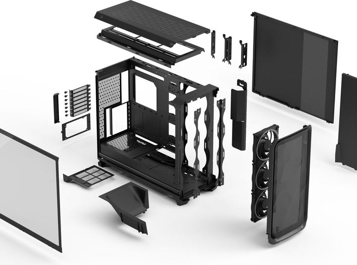 Actual product image Fractal Case Meshify 3 XL Black RGB TG Light Tint (ITX, SSI CEB, ATX, E-ATX, SSI EEB, mATX)