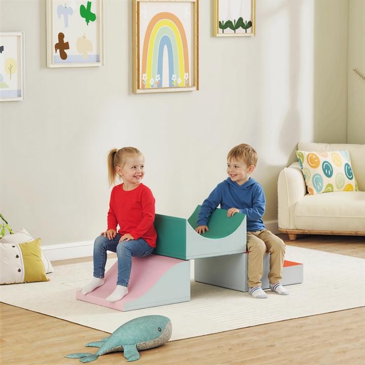 Produktbild Aiyaplay Schaumstoffbausteine Kunstleder, EPE Schaumstoff Hellgrau