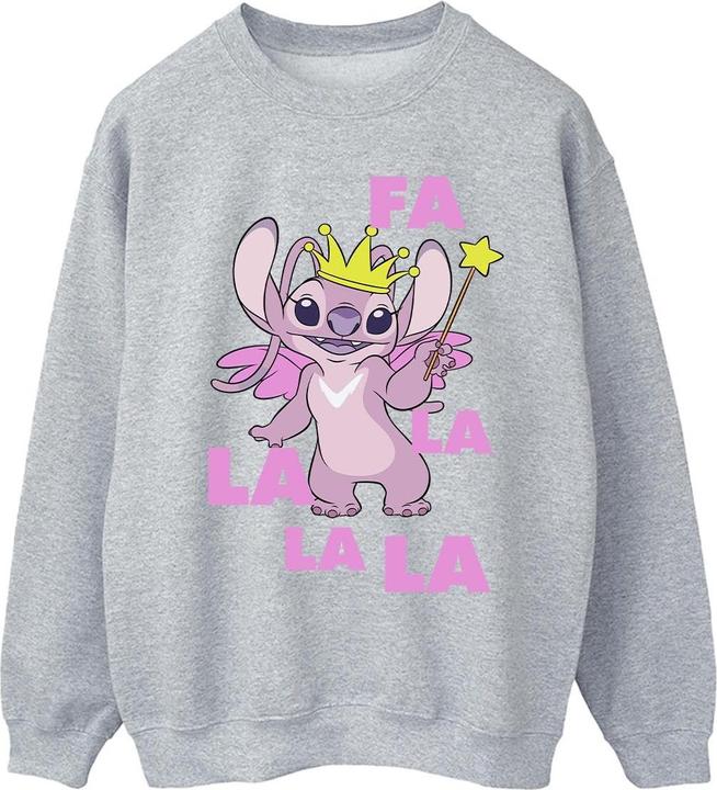 Actual product image Disney Mens Lilo & Stitch Angel Fa La La Sweatshirt (S)