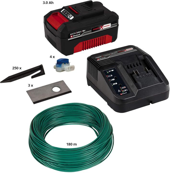 Actual product image Einhell Installation kit 800 m2 Robot mower accessories (Mowing robot, Lawn mower blades + replacement blades garden machinery, Robot mower installation)