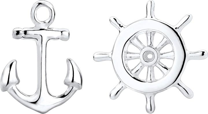 Image du produit Elli Boucles d'oreilles ancre barre à roue Maritim Sailor filigrane 925 argent (Argent sterling 925)